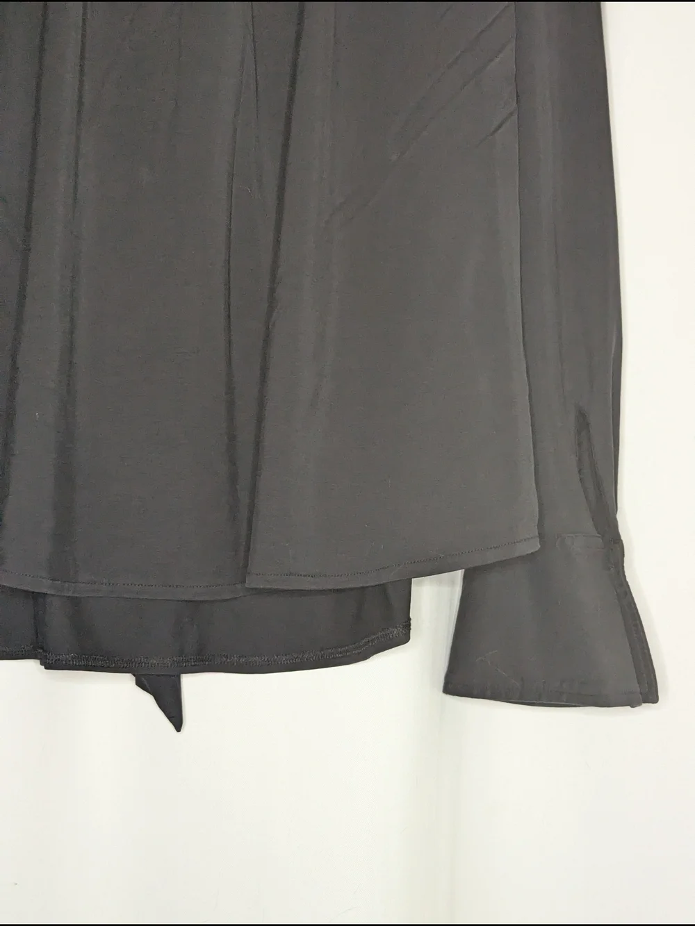 LOFT Black Tie-Neck Blouse
